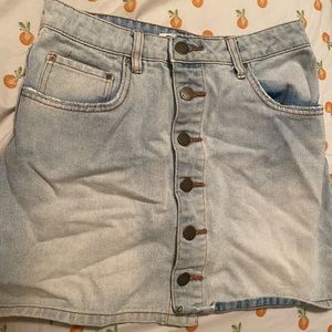 Denim mini skirt